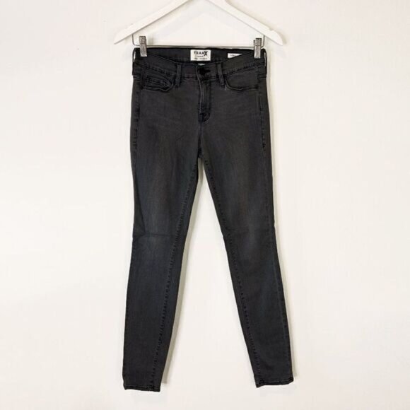 Frame Denim Le Skinny Jeanne Jeans in Greys Inn - Picture 1 of 5